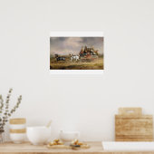 Mail Coaches on Road: The Louth-London Royal M Poster (Keuken)