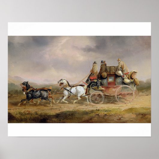 Mail Coaches on Road: The Louth-London Royal M Poster (Voorkant)