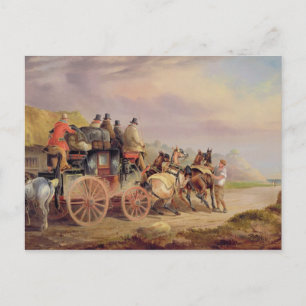 Mail Coaches on Road: The QuickSilver Devonp Briefkaart
