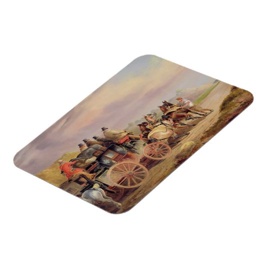 Mail Coaches on Road: The QuickSilver Devonp Magneet (Linkerzijde)