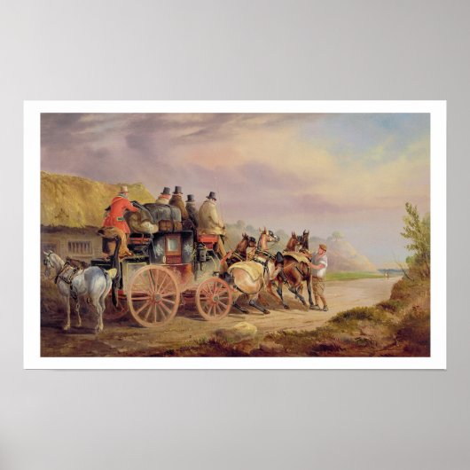 Mail Coaches on Road: The QuickSilver Devonp Poster (Voorkant)