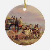 Mail Coaches on the Road: De 'QuickSilver'-Devonp Keramisch Ornament (Voorkant)