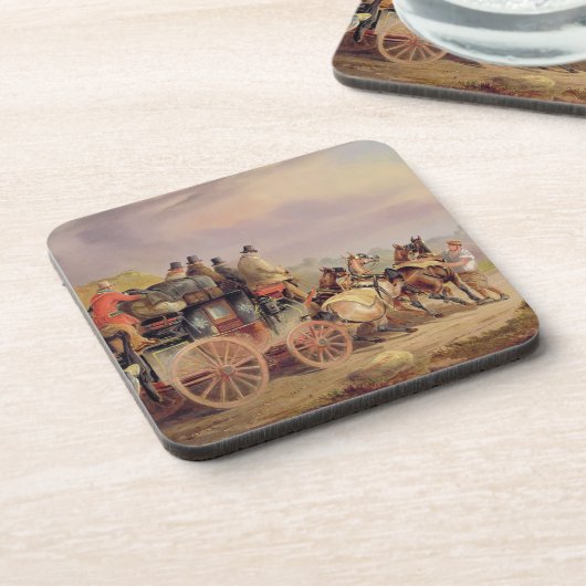 Mail Coaches on the Road: De 'QuickSilver'-Devonp Onderzetter (Linkerzijde)