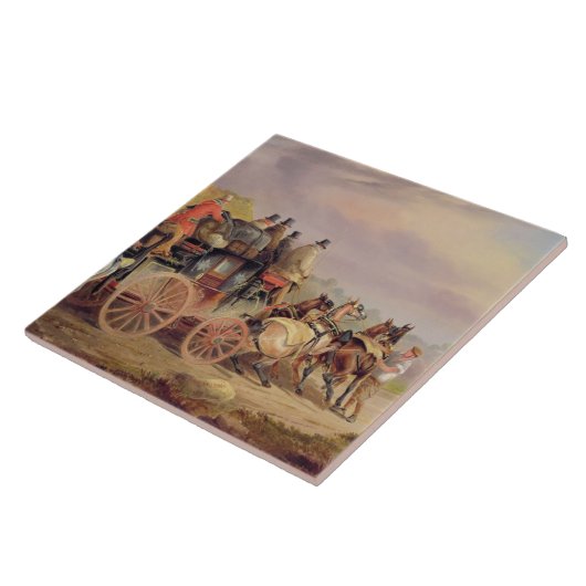 Mail Coaches on the Road: De 'QuickSilver'-Devonp Tegeltje (Zijkant)