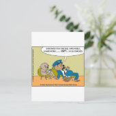 Mail Dog in Therapy Funny Offbeat Cartoon Gifts Briefkaart (Staand voorkant)