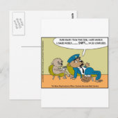 Mail Dog in Therapy Funny Offbeat Cartoon Gifts Briefkaart (Voorkant / Achterkant)