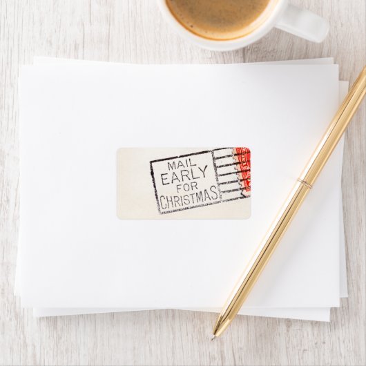  Mail Early voor Kerstmis Geannuleerd Stempel Etiket (Insitu)