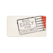  Mail Early voor Kerstmis Geannuleerd Stempel Etiket (Voorkant)