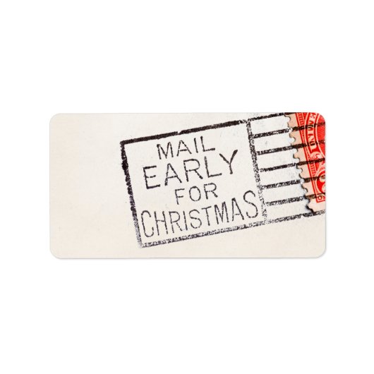  Mail Early voor Kerstmis Geannuleerd Stempel Etiket (Voorkant)