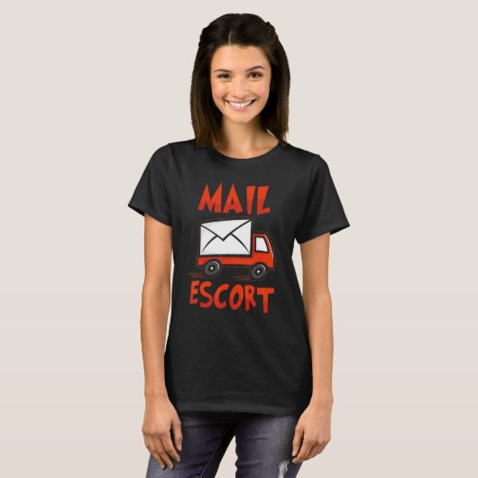 Mail Escort Postal Service Mailman T-shirt (Voorkant volledig)