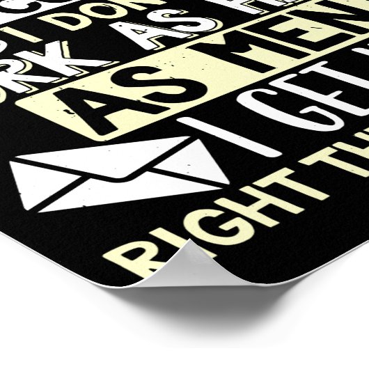 Mail Lady Carrier Vrouw Postal Worker Poster (Hoek)