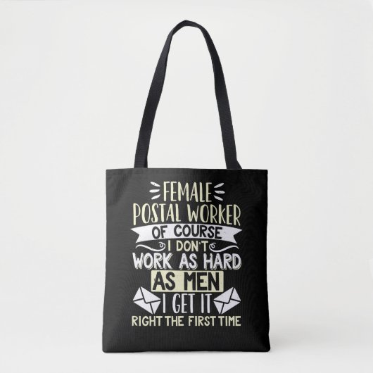 Mail Lady Carrier Vrouw Postal Worker Tote Bag (Voorkant)