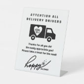 Mail Levering Kersttraktatie voetstuk teken Reclamebord Met Voetstuk (Voorkant)