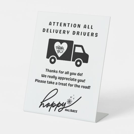 Mail Levering Kersttraktatie voetstuk teken Reclamebord Met Voetstuk (Voorkant)