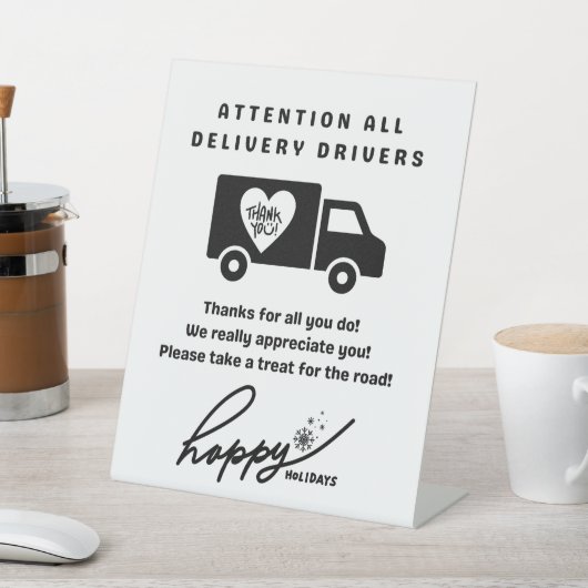 Mail Levering Kersttraktatie voetstuk teken Reclamebord Met Voetstuk (Insitu)