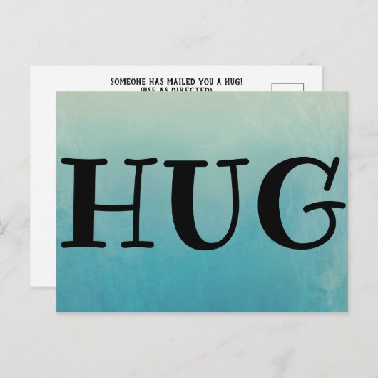 Mail Order Hug Briefkaart (Voorkant / Achterkant)