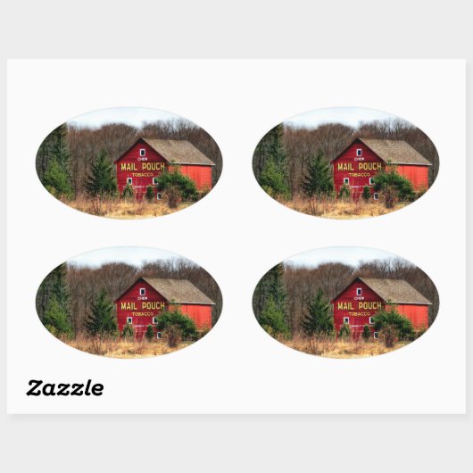 Mail Pouch Barn Ovale Sticker (Vel)