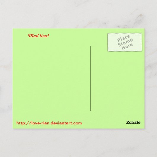 Mail Time! Briefkaart (Achterkant)