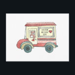 Mail Truck Bear Custom Message Feestdagenkaart<br><div class="desc">custom</div>