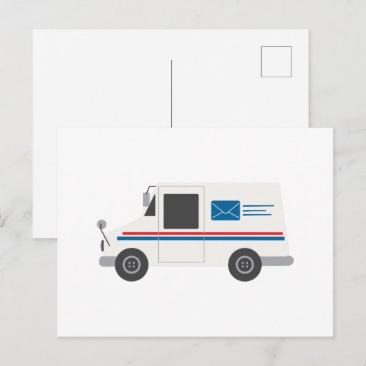 Mail Truck Briefkaart (Voorkant / Achterkant)