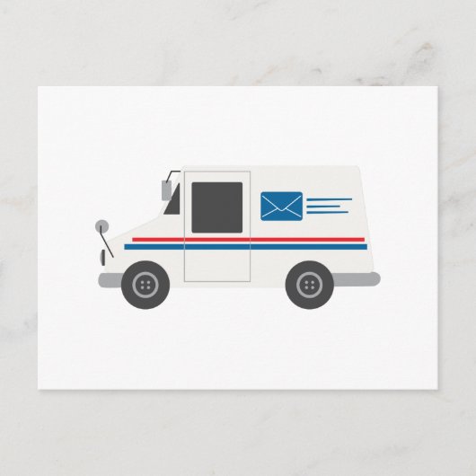 Mail Truck Briefkaart (Voorkant)