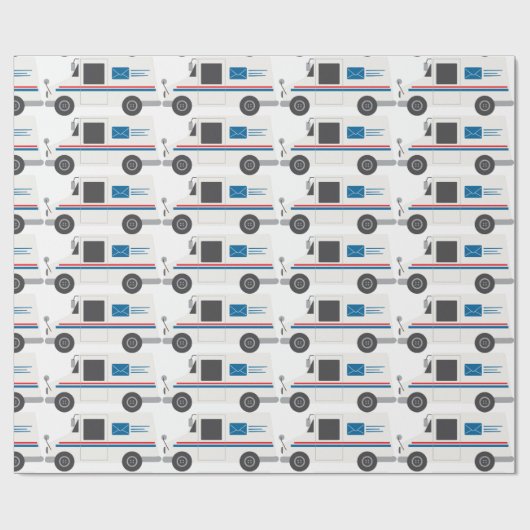 Mail Truck Cadeaupapier (Vlak)