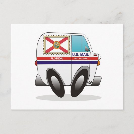 Mail Truck FLORIDA Briefkaart (Voorkant)
