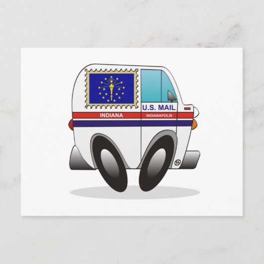 Mail Truck INDIANA Briefkaart (Voorkant)