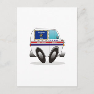 Mail Truck WISCONSIN Briefkaart