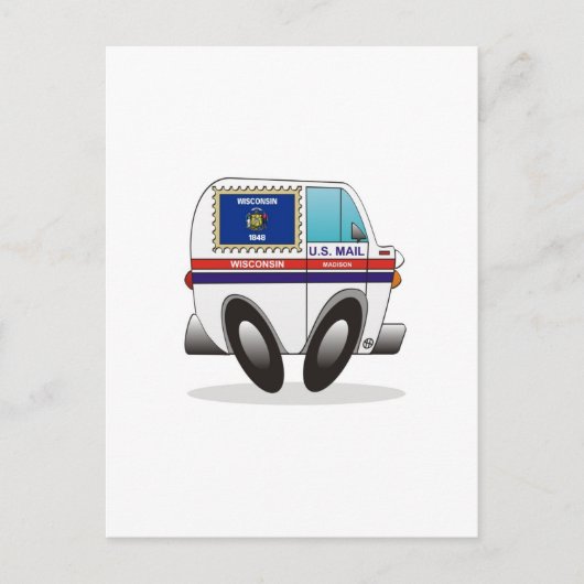 Mail Truck WISCONSIN Briefkaart (Voorkant)