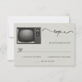 Mail Vintage betaalt oude retro krant bruiloft RSVP Kaartje