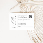 Mailable minimalistische RSVP-kaart met QR-code Notitiekaartje