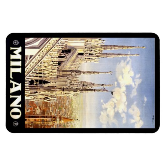 Mailand Vintage Reise Magneet (Horizontaal)