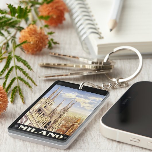 Mailand Vintage Reise Sleutelhanger (Voorkant Rechts)