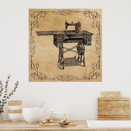 MAILBESTELLINGSMACHINE VOOR ZEEPEN 1907 POSTER (Keuken)