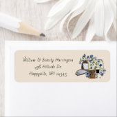 Mailbox Art Skinny White Address Label (Insitu)