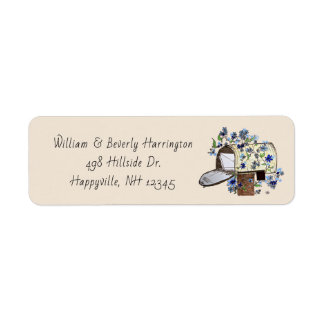 Mailbox Art Skinny White Address Label