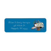 Mailbox Art Skinny White Address Label (Voorkant)