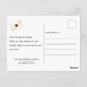 Mailbox Bird Nest Nieuwe Home Verhuisaankondiging Briefkaart (Achterkant)