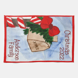 Mailbox Candy Cane Greenery uit de kerstfamilie Theedoek