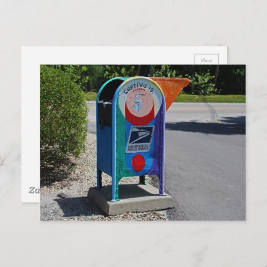 Mailbox Captiva Island - horizontaal Briefkaart (Voorkant / Achterkant)