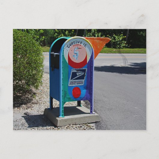 Mailbox Captiva Island - horizontaal Briefkaart (Voorkant)
