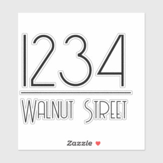 Mailbox Decal Black House Nummer Straatnaam Sticker