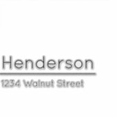 Mailbox Decal Witte en Zwarte Naam Straat Adres Sticker (Voorkant)