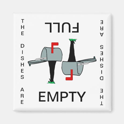 Mailbox Lege Volledige Vaatwasser Magneet (Voorkant)