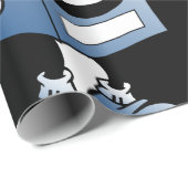 Mailbox mascotte Happy Blue Postal karakter Cadeaupapier (Rol Hoek)