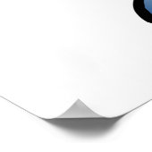 Mailbox mascotte Happy Blue Postal karakter Poster (Hoek)