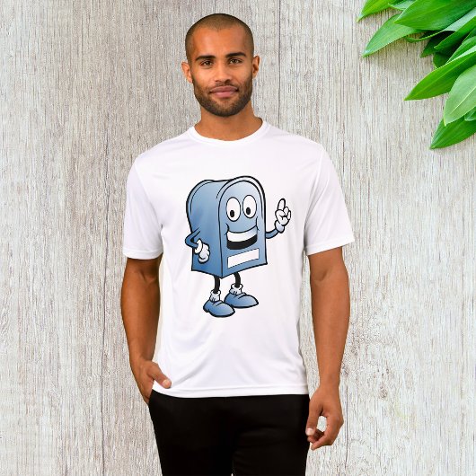 Mailbox mascotte Happy Blue Postal karakter T-shirt