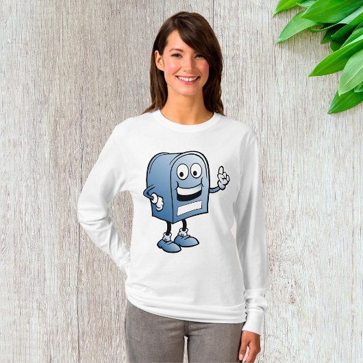 Mailbox mascotte Happy Blue Postal karakter T-shirt