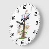 Mailbox met madeliefjes en Heart Flag Country Gard Grote Klok (Hoek)